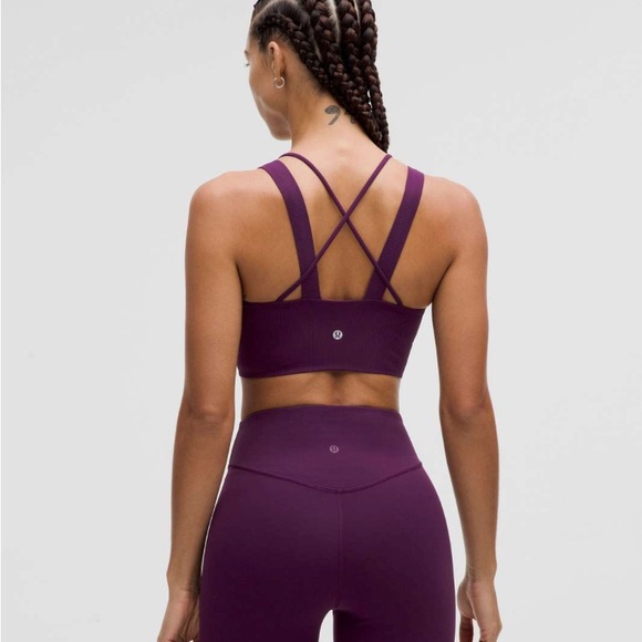 Lululemon Like a Cloud Ribbed Longline Bra D/DD Cup - Size 4 - Picture 1 of 7